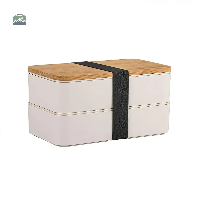 Bento en Bambou 2 Étages pour repas équilibrés