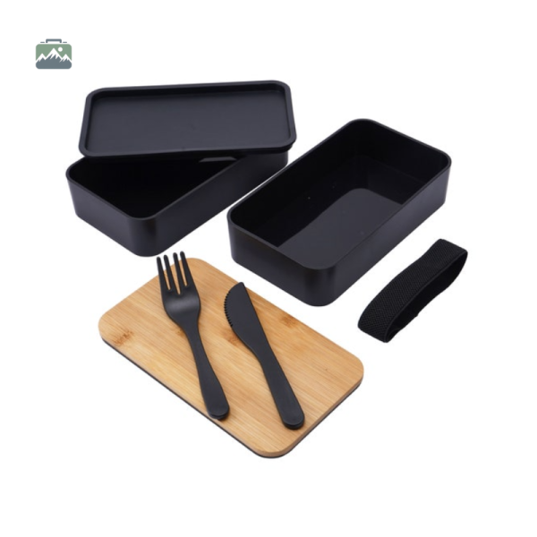 Lunch box 2 niveaux en bambou respectueux de l'environnement