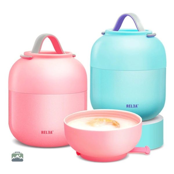 Boîte repas isotherme bleu pour conserver la chaleur