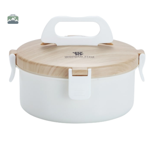 Bento Inox Rond Blanc avec Compartiments
