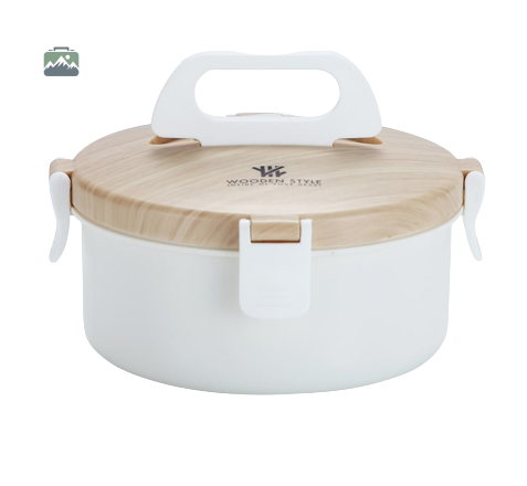bento-isotherme-rond-blanc-compartiments-1 Bento Inox Rond Blanc avec Compartiments