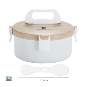 Bento rond en inox pour repas équilibrés