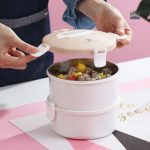 Bento inox avec design rond et pratique