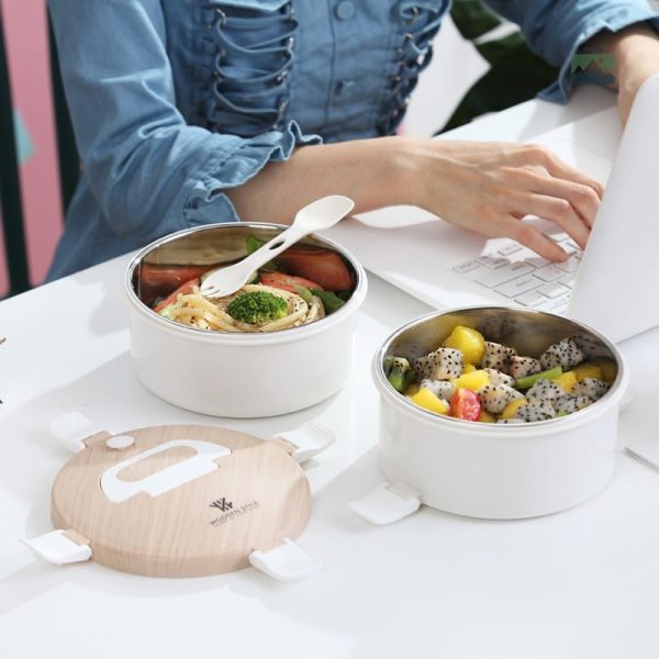 Récipient bento compartimenté en acier inoxydable