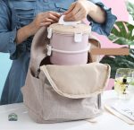 Bento rose en inox pour repas variés
