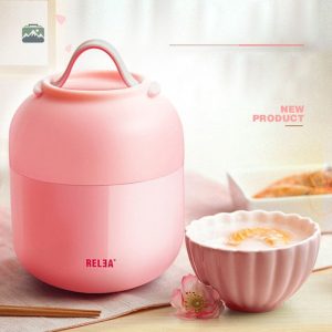 Lunch Box isotherme rose pour conserver la chaleur des aliments