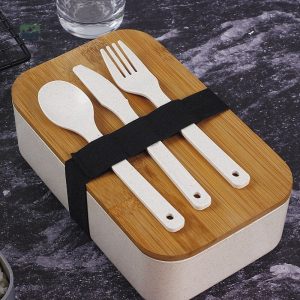 Boîte à bento japonaise blanche pour repas équilibrés
