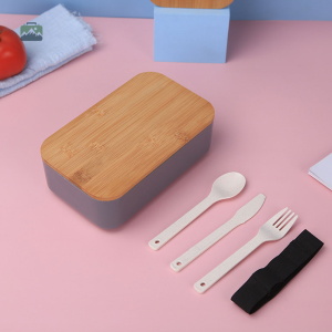 Bento compact gris pour une utilisation quotidienne