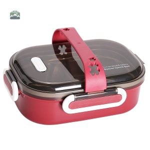 Bento en inox rouge pour repas équilibrés