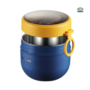Boîte Bento Isotherme Bleue pour repas chaud
