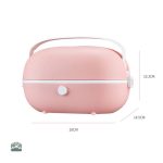Lunch box chauffante rose, idéale pour les pauses déjeuner