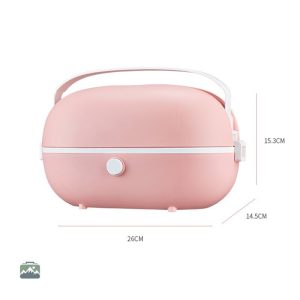 Lunch box chauffante rose, idéale pour les pauses déjeuner
