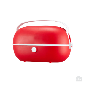 Boîte chauffante rouge pour repas à emporter