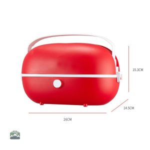 Lunch box chauffante couleur rouge pratique et fonctionnelle
