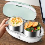 Conteneur de repas chauffant rouge pour déjeuner au bureau