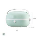 Lunch box chauffante coloris vert, pratique et fonctionnelle