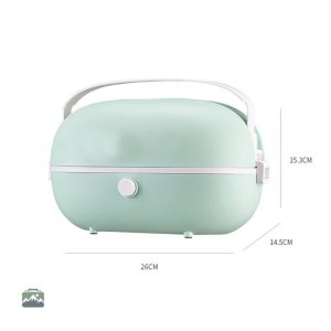 Lunch box chauffante coloris vert, pratique et fonctionnelle