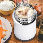Boîte repas isotherme blanche, idéale pour le déjeuner