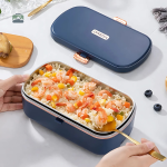 Boîte à déjeuner chauffante en bleu