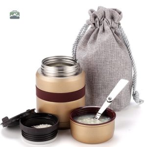 Lunch Box Isotherme élégante en doré