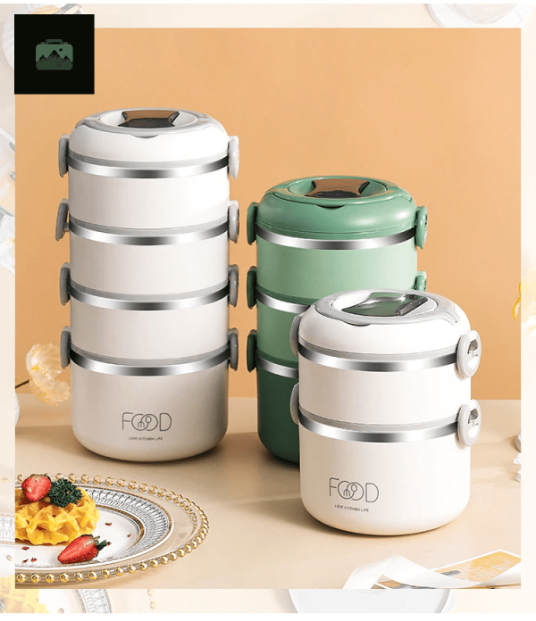 Boîte repas en acier inoxydable verte