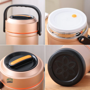Contenant repas isotherme rose, idéal pour le transport