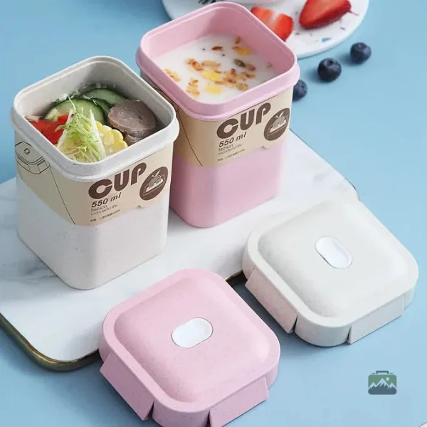 Contenant de soupe 600 ml, design fonctionnel
