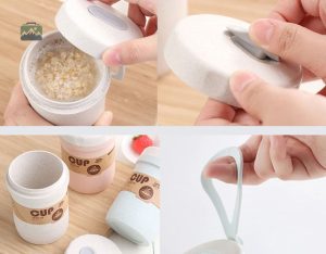 Récipient à soupe 300 ml en plastique bleu