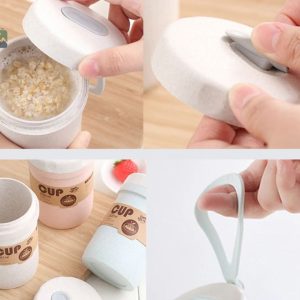 Récipient à soupe 300 ml en plastique bleu