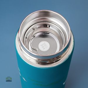 Bouteille thermos avec infuseur pour thé bleu marine