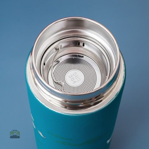 Bouteille thermos avec infuseur pour thé bleu marine
