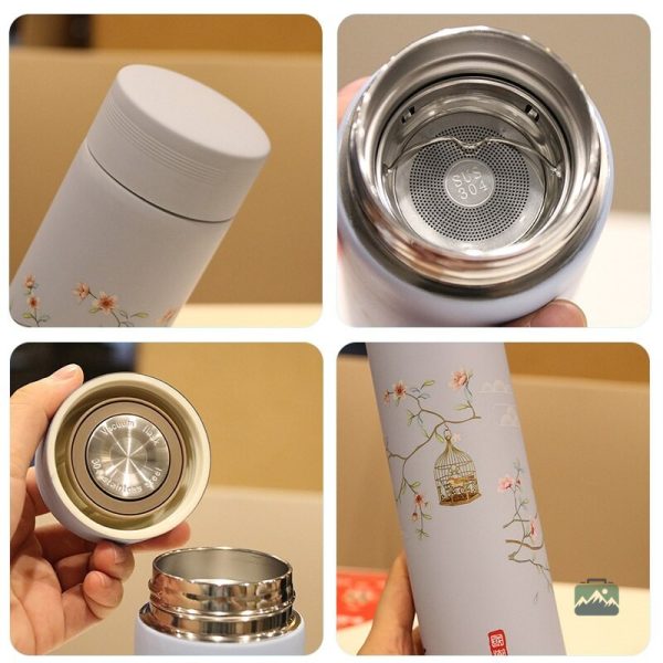 Bouteille thermos pour infusion de thé vert