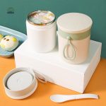 Boîte à soupe en bleu, idéale pour les pique-niques