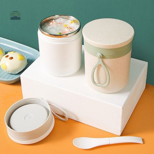 Boîte à soupe en bleu, idéale pour les pique-niques