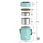 Lunch box isotherme verte pour conserver la chaleur