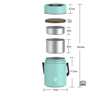 Lunch box isotherme verte pour conserver la chaleur
