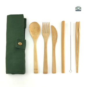 Couverts en bambou Army, accessoires écologiques pour repas