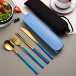 Couverts durables en inox pour camping