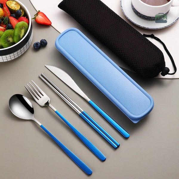 Couverts de voyage en acier inox durable