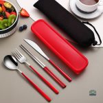 Set de couverts en acier pour nomade