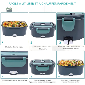 Déjeuner nomade avec fonction de chauffage intégrée