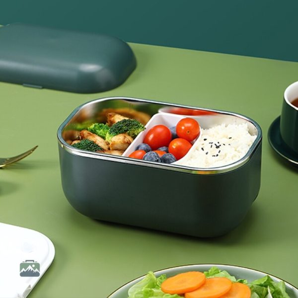 Conteneur alimentaire chauffant vert