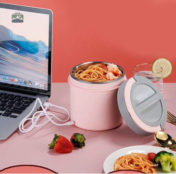 Conteneur alimentaire chauffant à alimentation USB