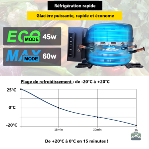 Glacière portable 12V, capacité de 36L pour vos sorties