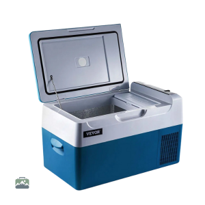 Glacière électrique bleue 12V et 220V pour vos sorties