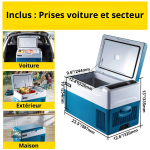 Glacière électrique bleue, parfaite pour le rafraîchissement en déplacement