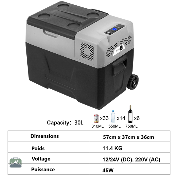 Glacière Électrique robuste 50L