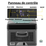 Glacière voiture électrique, capacité 15 litres