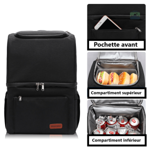 Sac à dos isotherme bleu pratique pour les pique-niques
