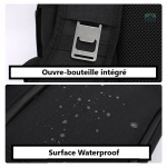 Glacière Sac à Dos gris pour repas en plein air